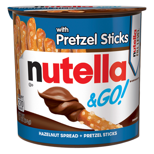 Nutella & Go Hazelnut Spread with Pretzel Sticks, 1.9 oz, 16 ct