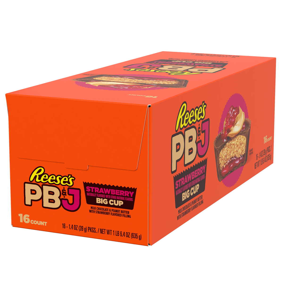 Reese's PB&J Big Cup, Strawberry, 1.4 oz, 16 ct