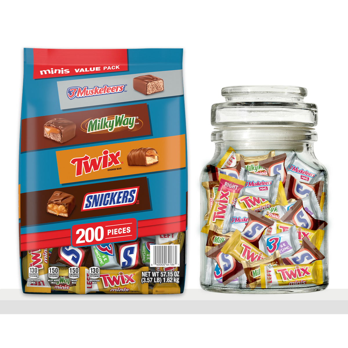Hershey's, Kit Kat, Reese's Chocolate Candy Bars, Full Size, Variety Pack, 30 ct