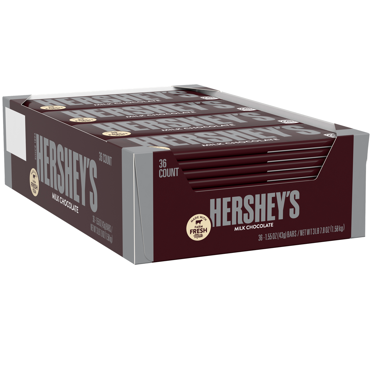 Hershey's Milk Chocolate, 1.55 oz, 36 ct
