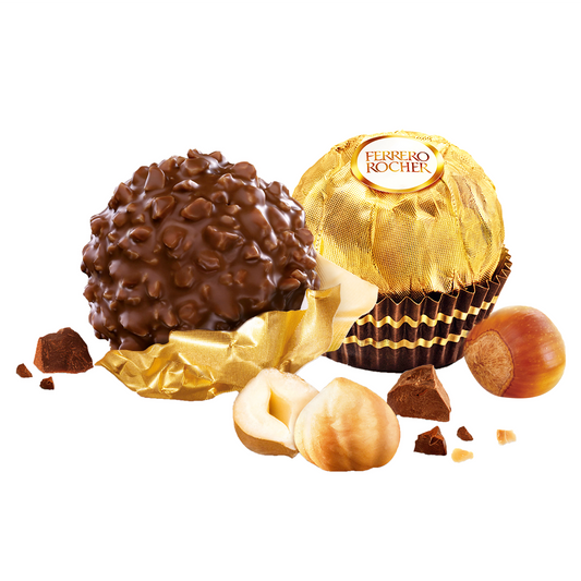 Ferrero Rocher Chocolates, Hazelnut, 1.3 oz, 12 ct