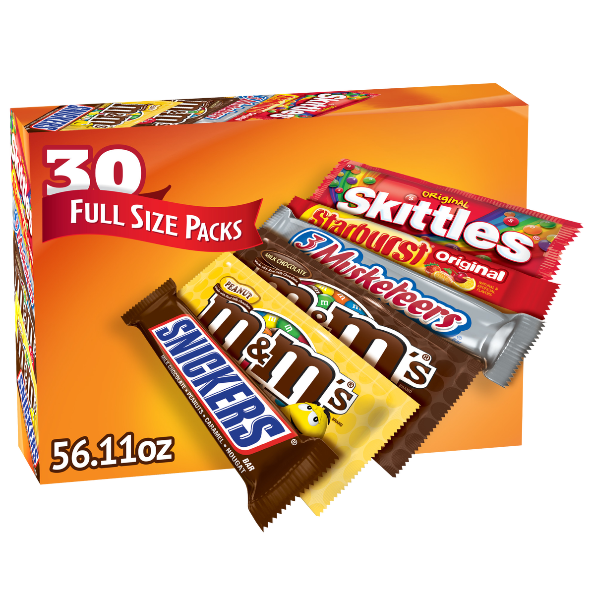 Mars Candy, Full Size, Variety Pack, 30 ct