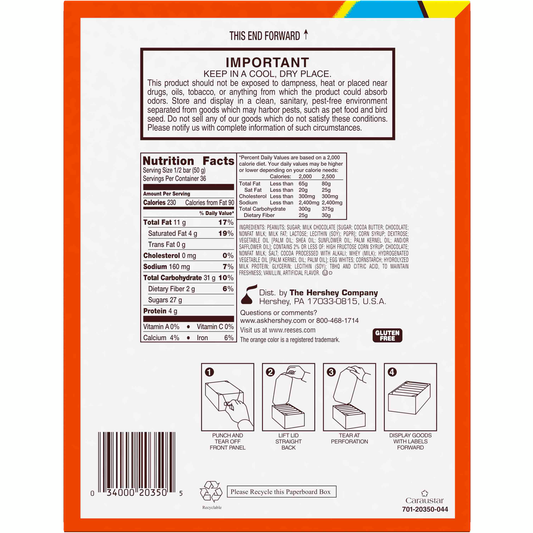 Reese's Fast Break, King Size, 3.5 oz, 18 ct