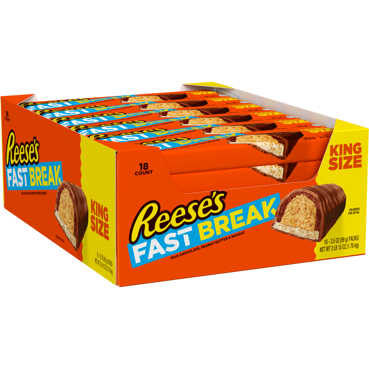 Reese's Fast Break, King Size, 3.5 oz, 18 ct