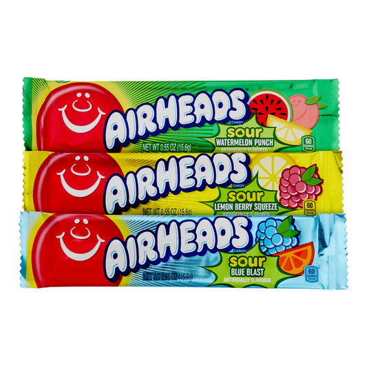 AirHeads Sour, Variety Pack, 0.55 oz, 90 ct