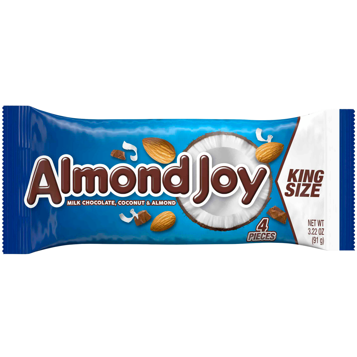 Almond Joy, King Size, 3.22 oz, 18 ct