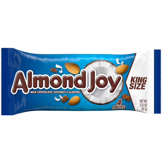 Almond Joy, King Size, 3.22 oz, 18 ct