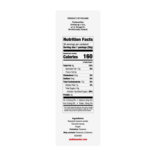 Amki Sesame Thins, Classic, 1.05 oz, 36 ct