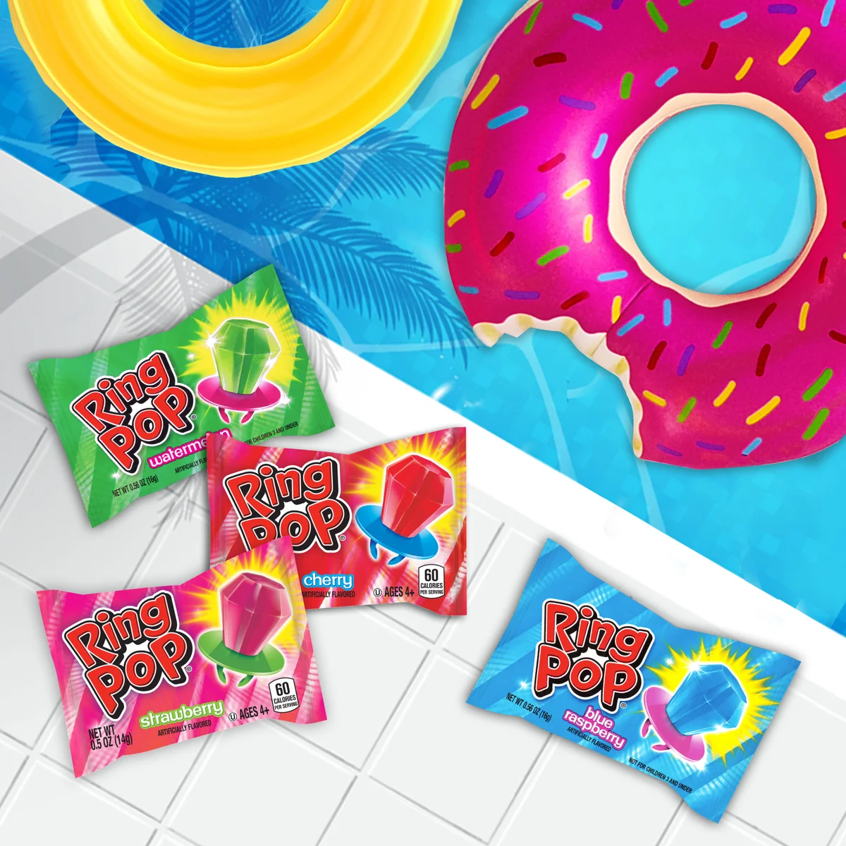 Bazooka Ring Pops, Variety Pack, 40 ct