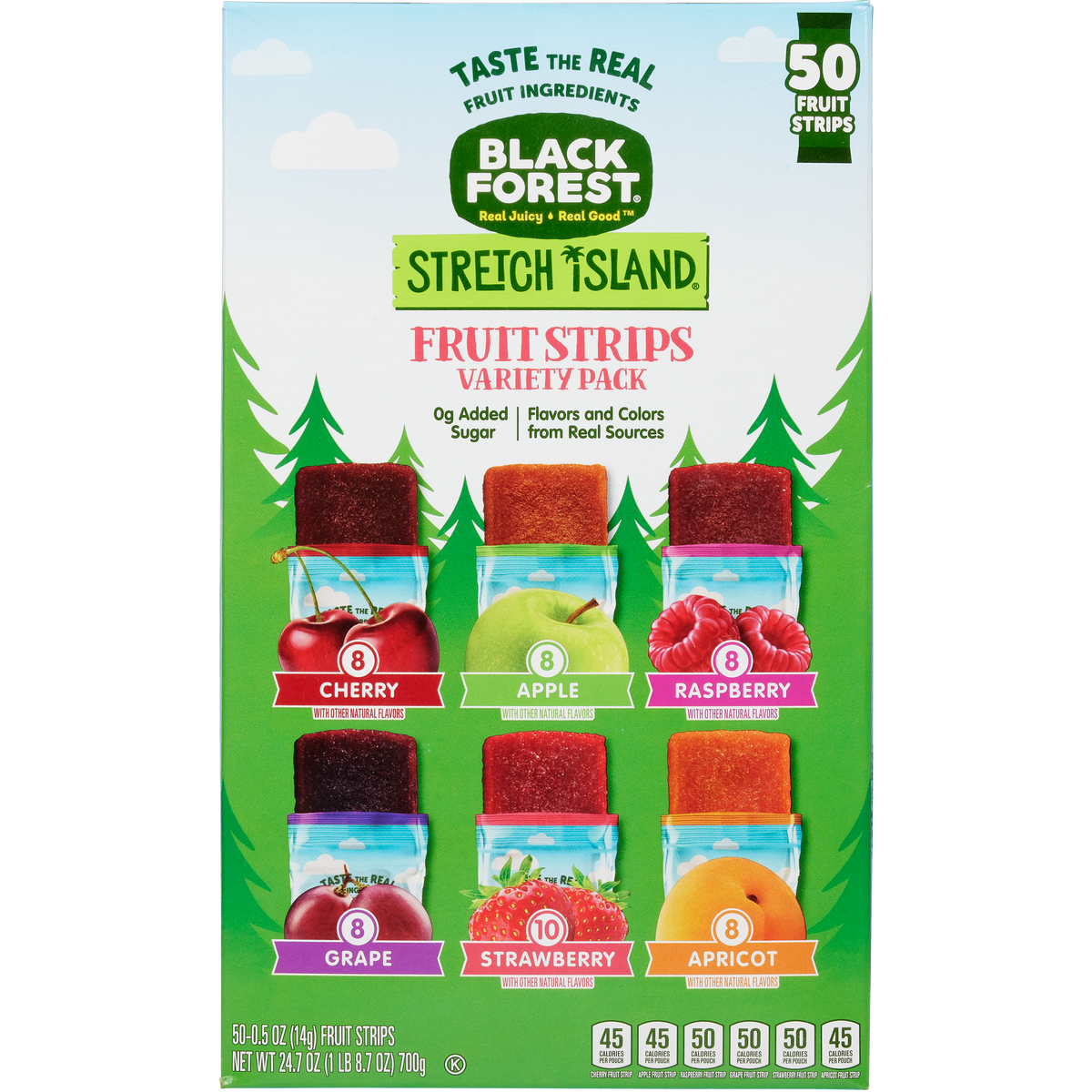 Black Forest Stretch Island Fruit Strips, Variety Pack, 0.5 oz, 50 ct