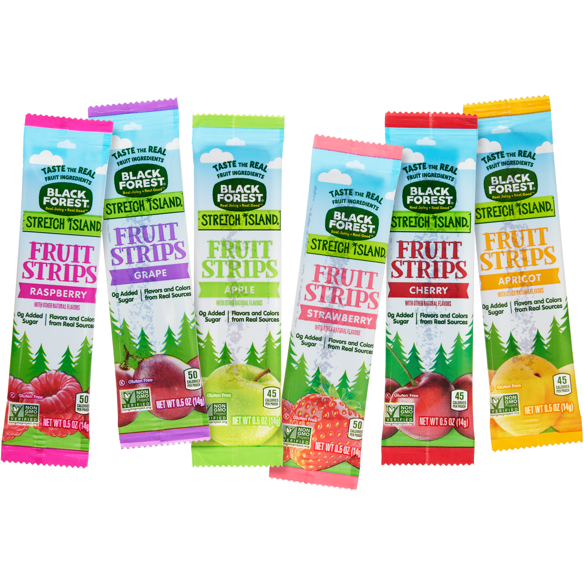 Black Forest Stretch Island Fruit Strips, Variety Pack, 0.5 oz, 50 ct