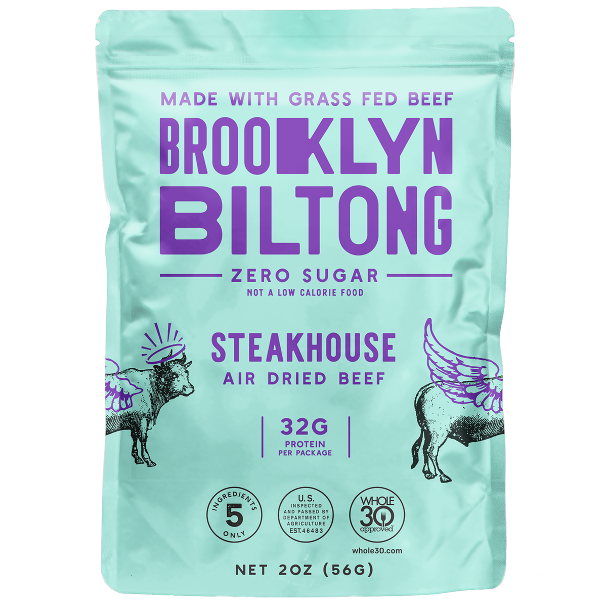 Brooklyn Biltong Steakhouse Air Dried Beef, 2 oz, 6 ct