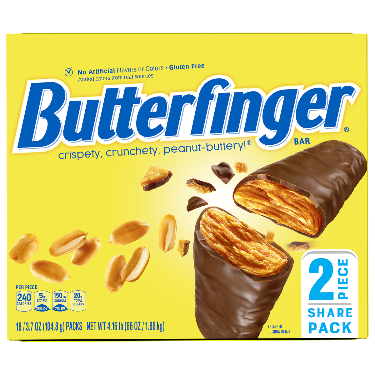 Butterfinger, King Size Share Pack, 3.7 oz, 18 ct