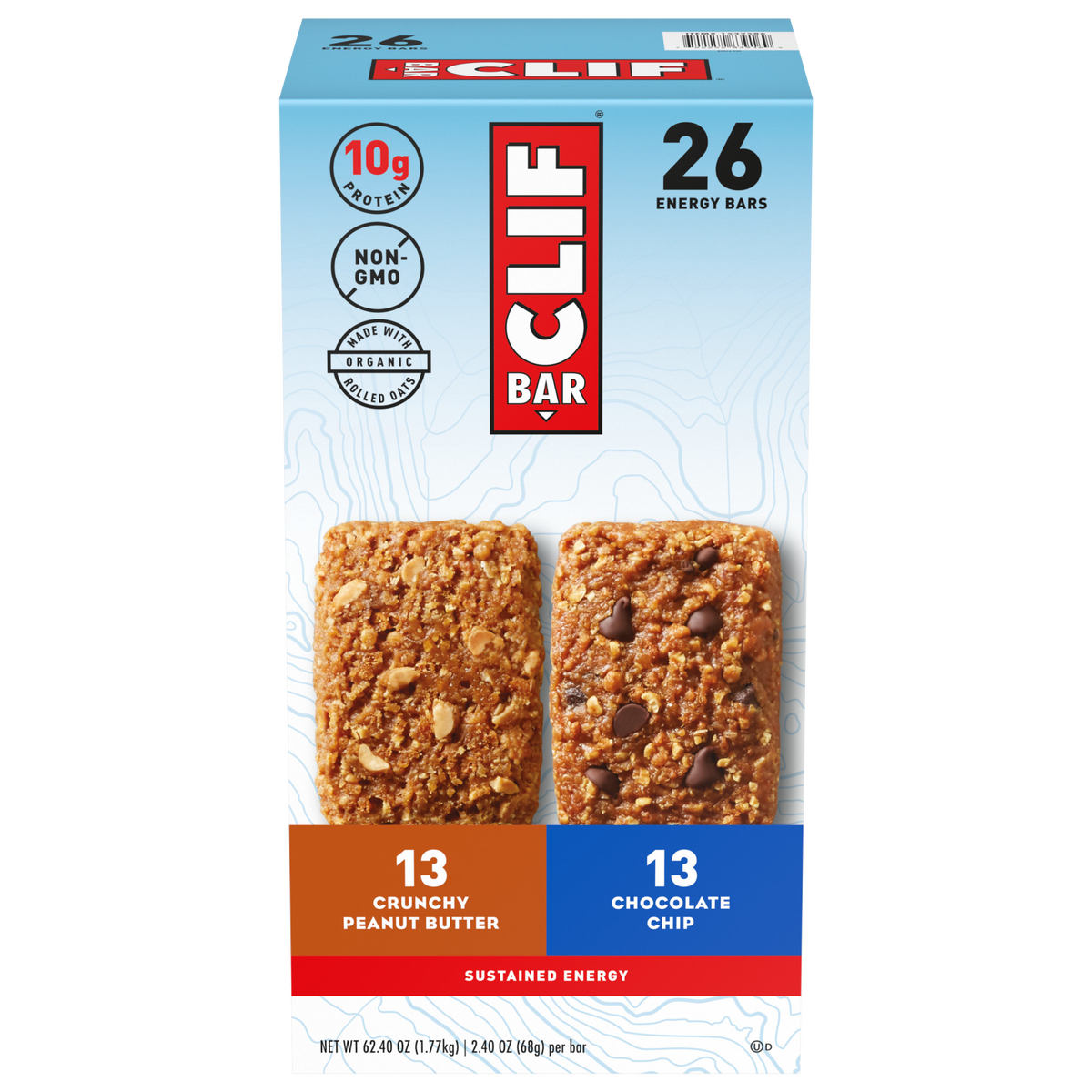 CLIF BAR Energy Bar, Variety Pack, 2.4 oz, 26 ct