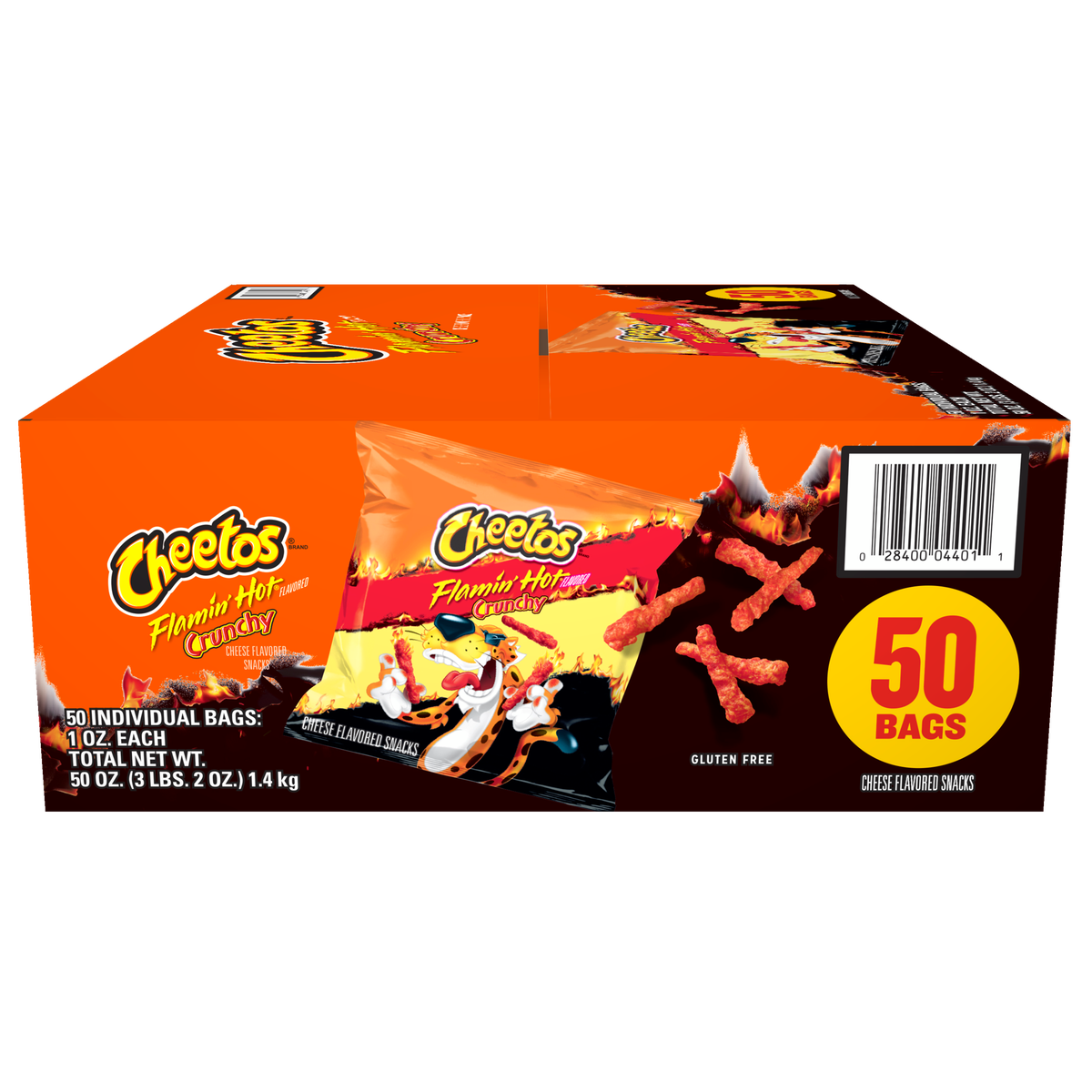 Cheetos Crunchy, Flamin' Hot, 1 oz, 50 ct