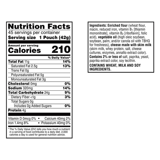 Cheez-It Baked Snack Crackers, Cheddar, 1.5 oz, 45 ct