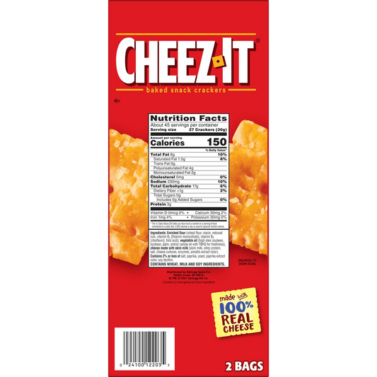 Cheez-It Baked Snack Crackers, Cheddar, 48 oz