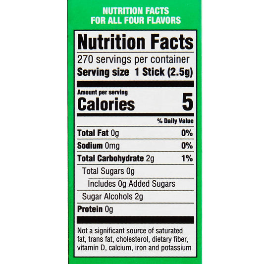 Extra Sugar Free Chewing Gum, Mint Variety Pack, 15 Sticks, 18 ct