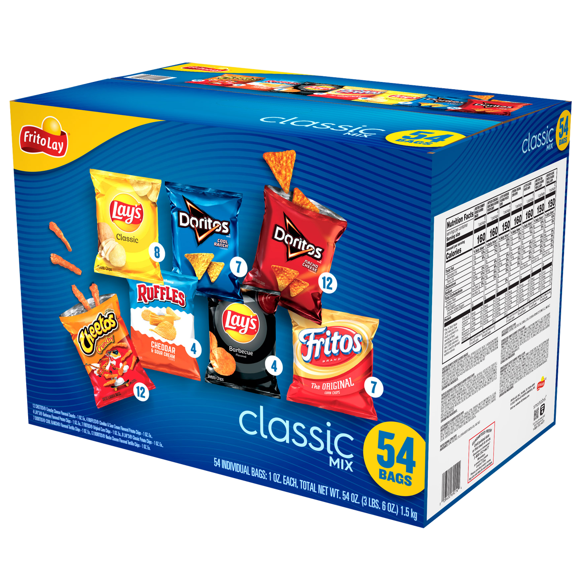 Frito-Lay Classic Mix, Variety Pack, 1 oz, 54 ct