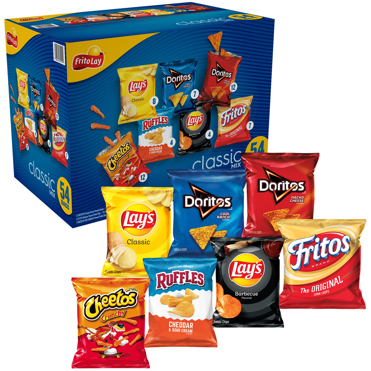 Frito-Lay Classic Mix, Variety Pack, 1 oz, 54 ct