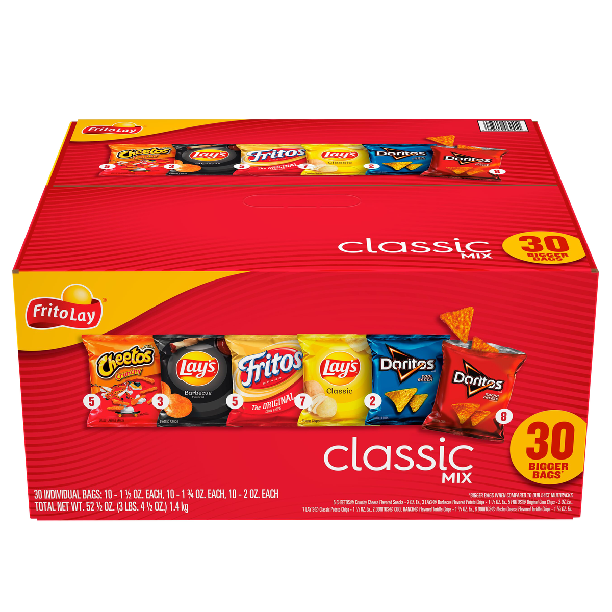 Frito-Lay Classic Mix, Variety Pack, 30 ct