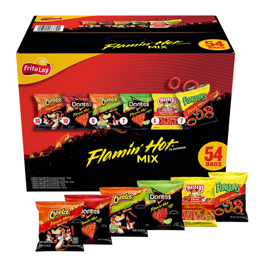 Frito-Lay Flamin' Hot Mix, Variety Pack, 54 ct