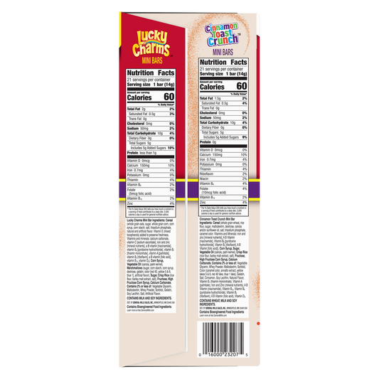 General Mills Mini Bars, Variety Pack, 0.5 oz, 42 ct