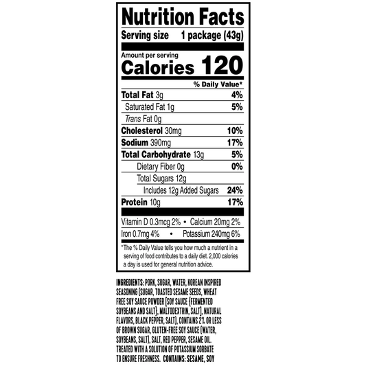 Golden Island Pork Snack Bites, Korean Barbecue, 1.5 oz, 12 ct