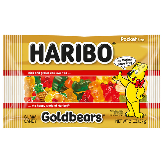 Haribo Goldbears Gummi Candy, 2 oz, 24 ct
