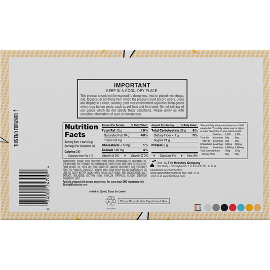 Hershey's Whatchamacallit, King Size, 2.6 oz, 18 ct