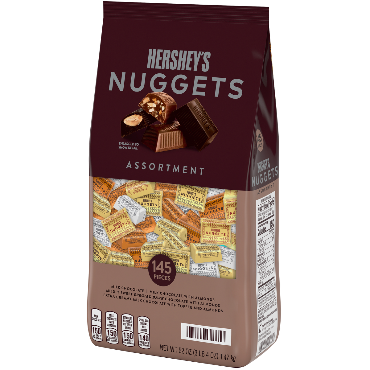 Hershey's Chocolate Nuggets, Variety Pack, 52 oz, 145 ct