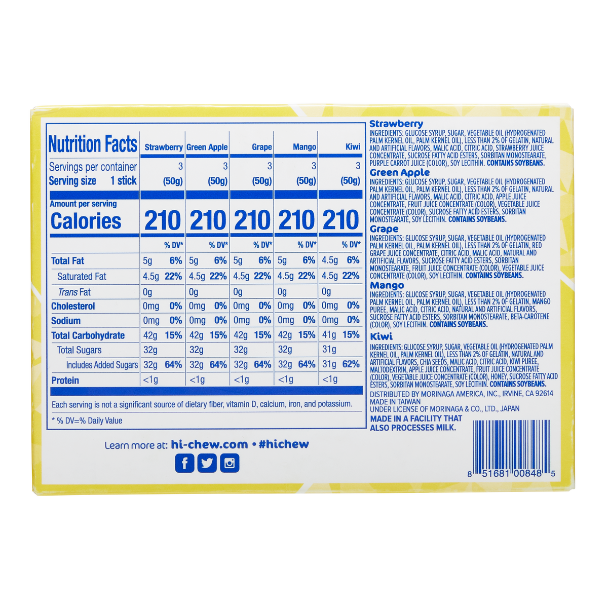 Hi-Chew Fruit Chews, Variety Pack, 1.76 oz, 15 ct