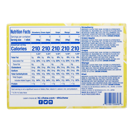 Hi-Chew Fruit Chews, Variety Pack, 1.76 oz, 15 ct