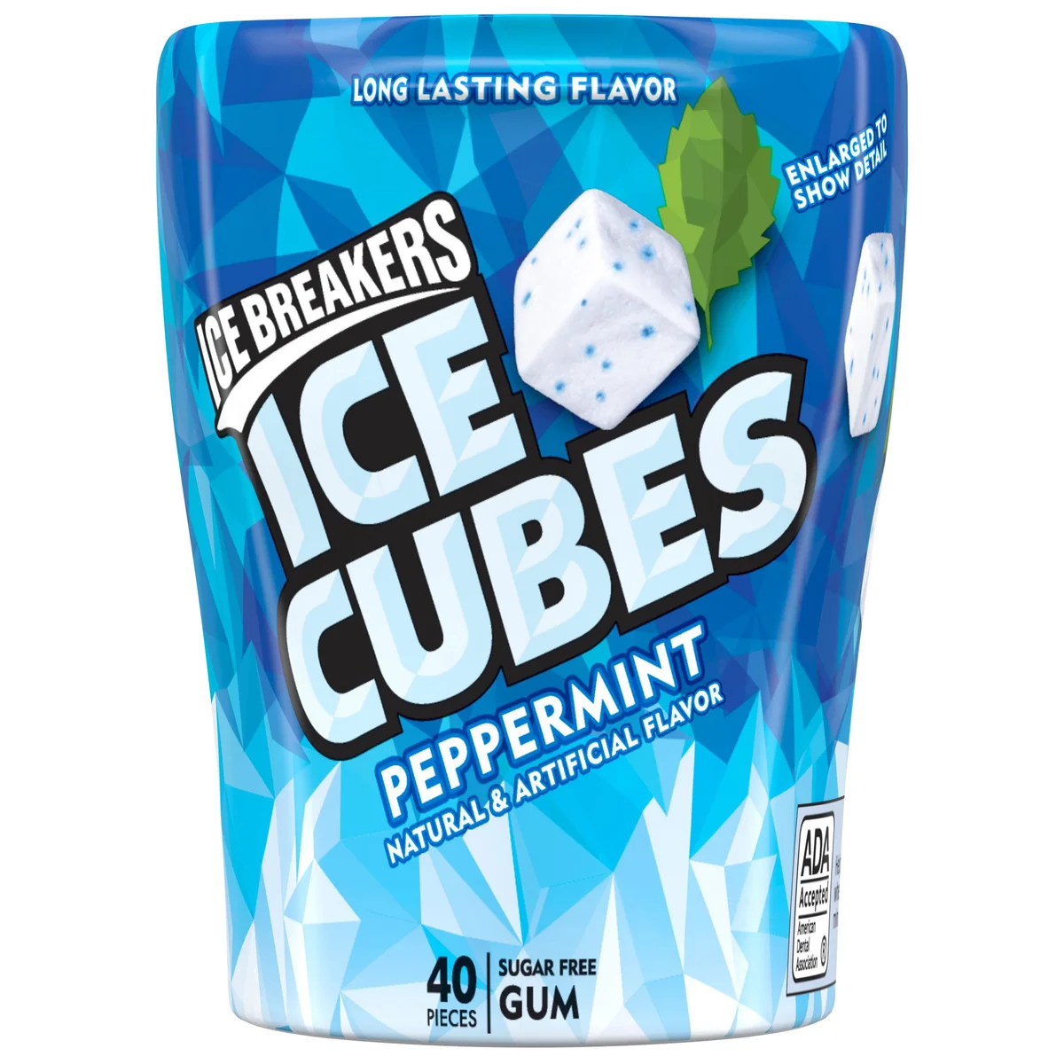 Ice Breakers Ice Cubes Sugar Free Gum, Peppermint, 40 pieces, 4 ct
