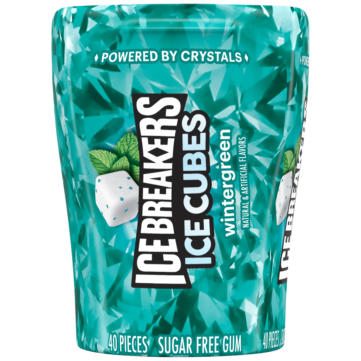 Ice Breakers Ice Cubes Sugar Free Gum, Wintergreen, 40 pieces, 4 ct