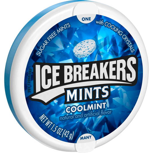 Ice Breakers Sugar Free Mints with Cooling Crystals, Cool Mint, 1.5 oz, 8 ct