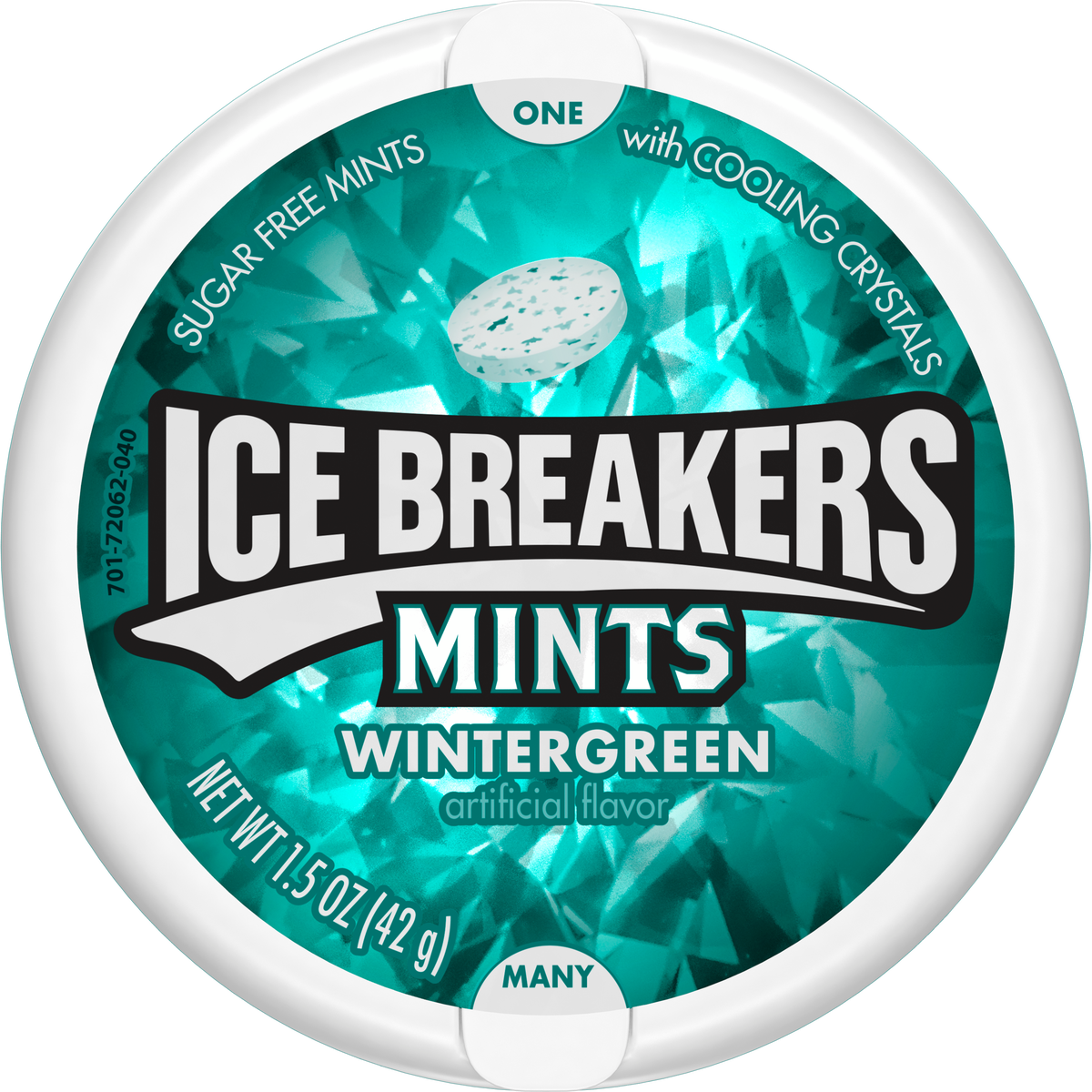 Ice Breakers Sugar Free Mints with Cooling Crystals, Wintergreen, 1.5 oz, 8 ct