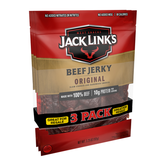 Jack Link's Beef Jerky, Original, 3.25 oz, 3 ct