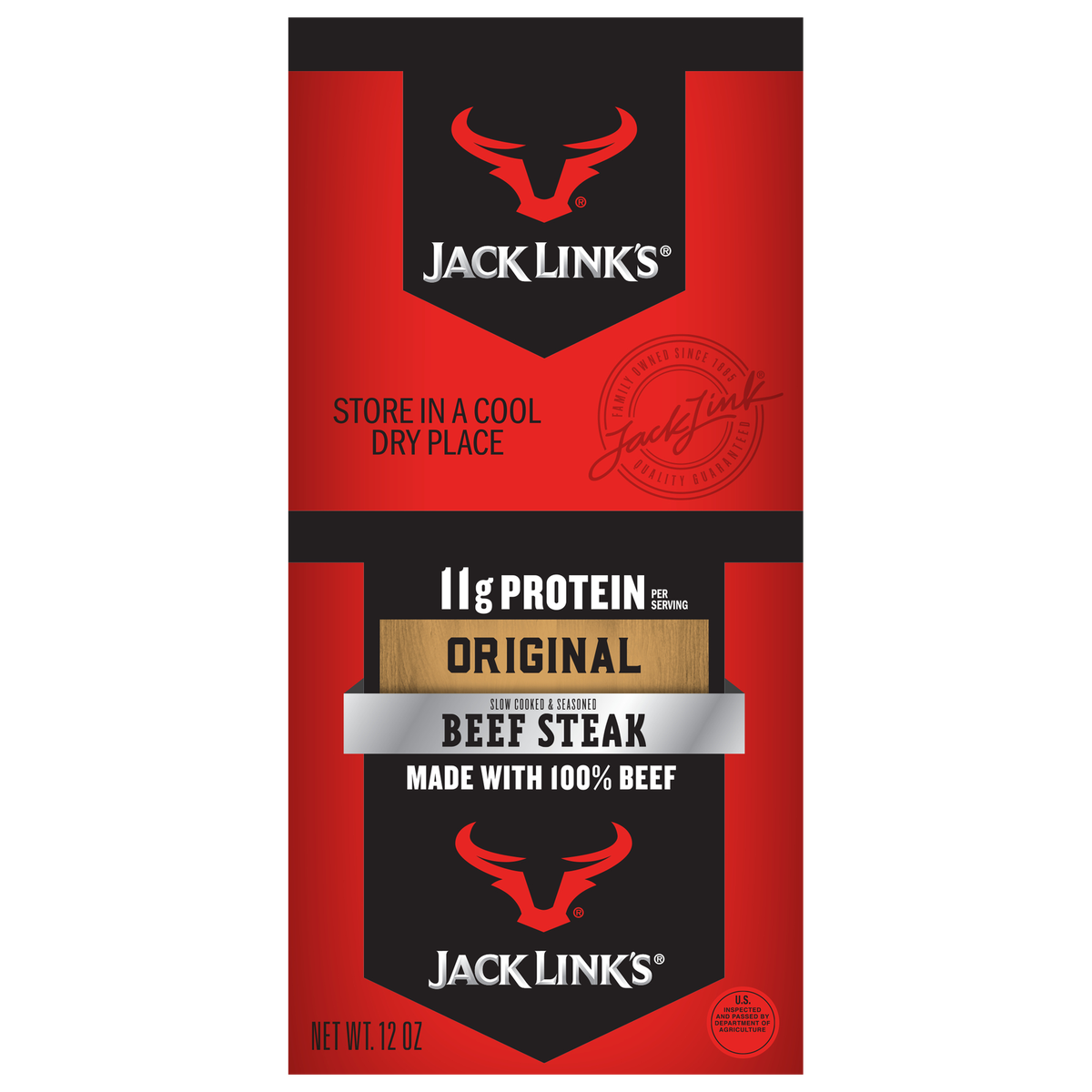 Jack Link's Beef Steaks, Original, 1 oz, 12 ct