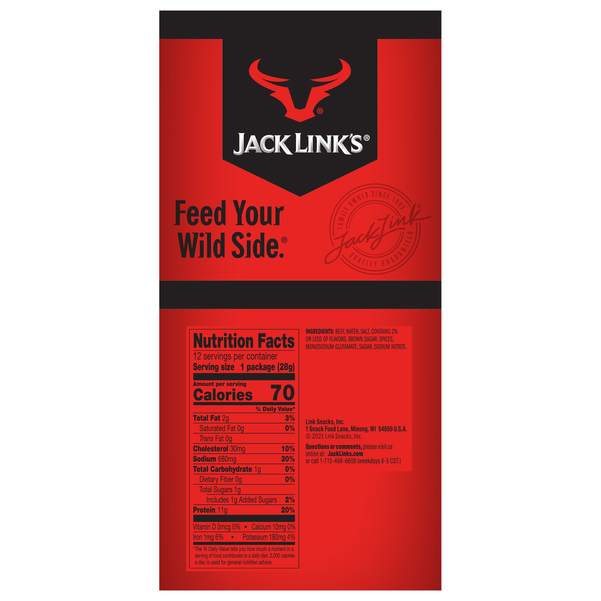 Jack Link's Beef Steaks, Original, 1 oz, 12 ct