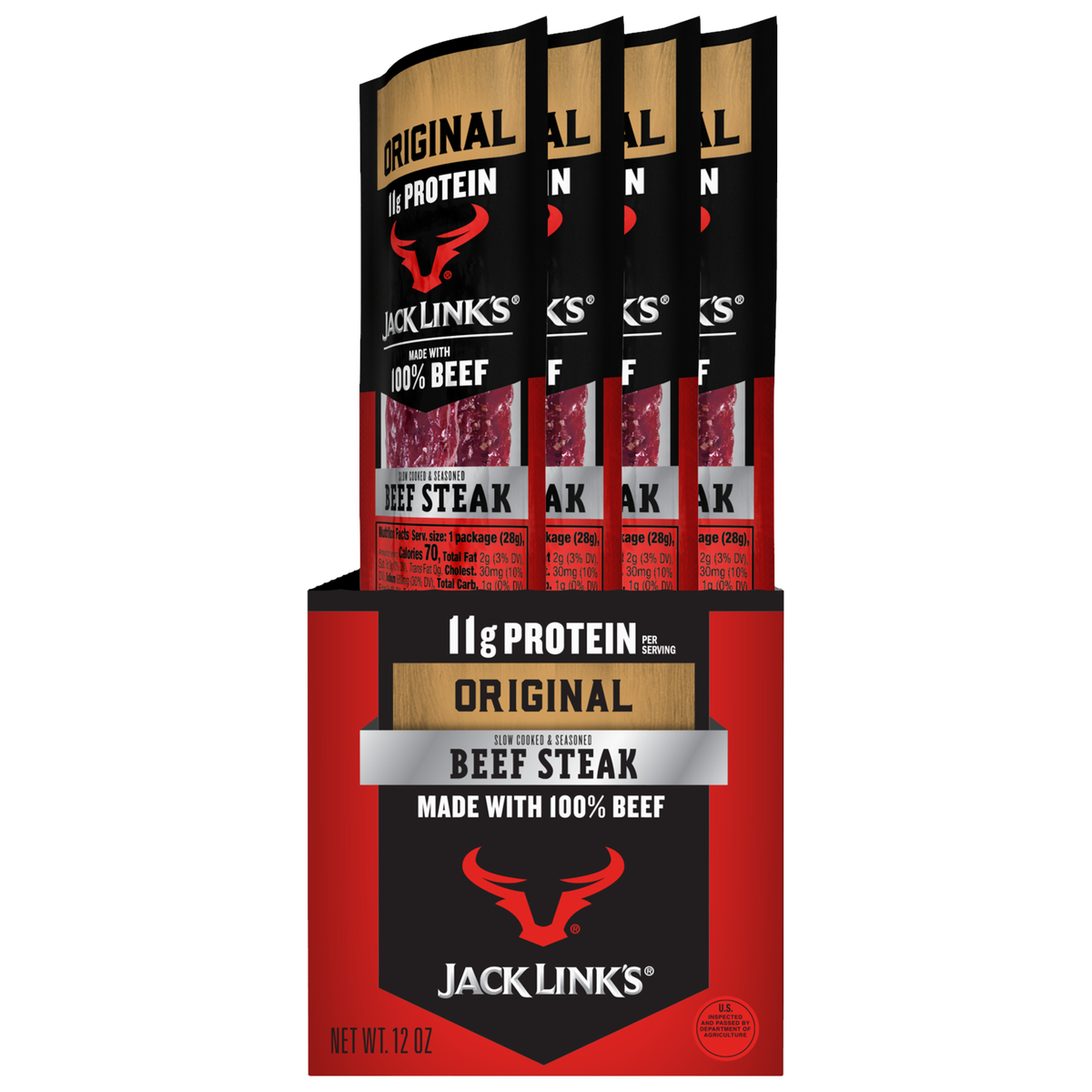 Jack Link's Beef Steaks, Original, 1 oz, 12 ct