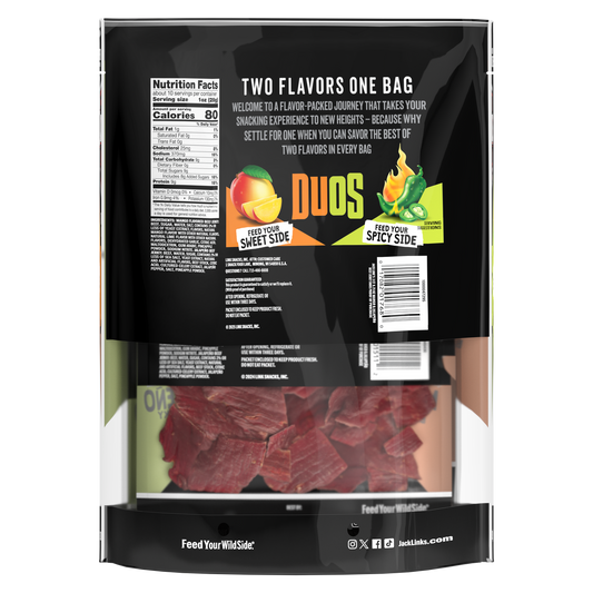 Jack Link's Duos Beef Jerky, Mango and Jalapeño, 3.25 oz, 3 ct