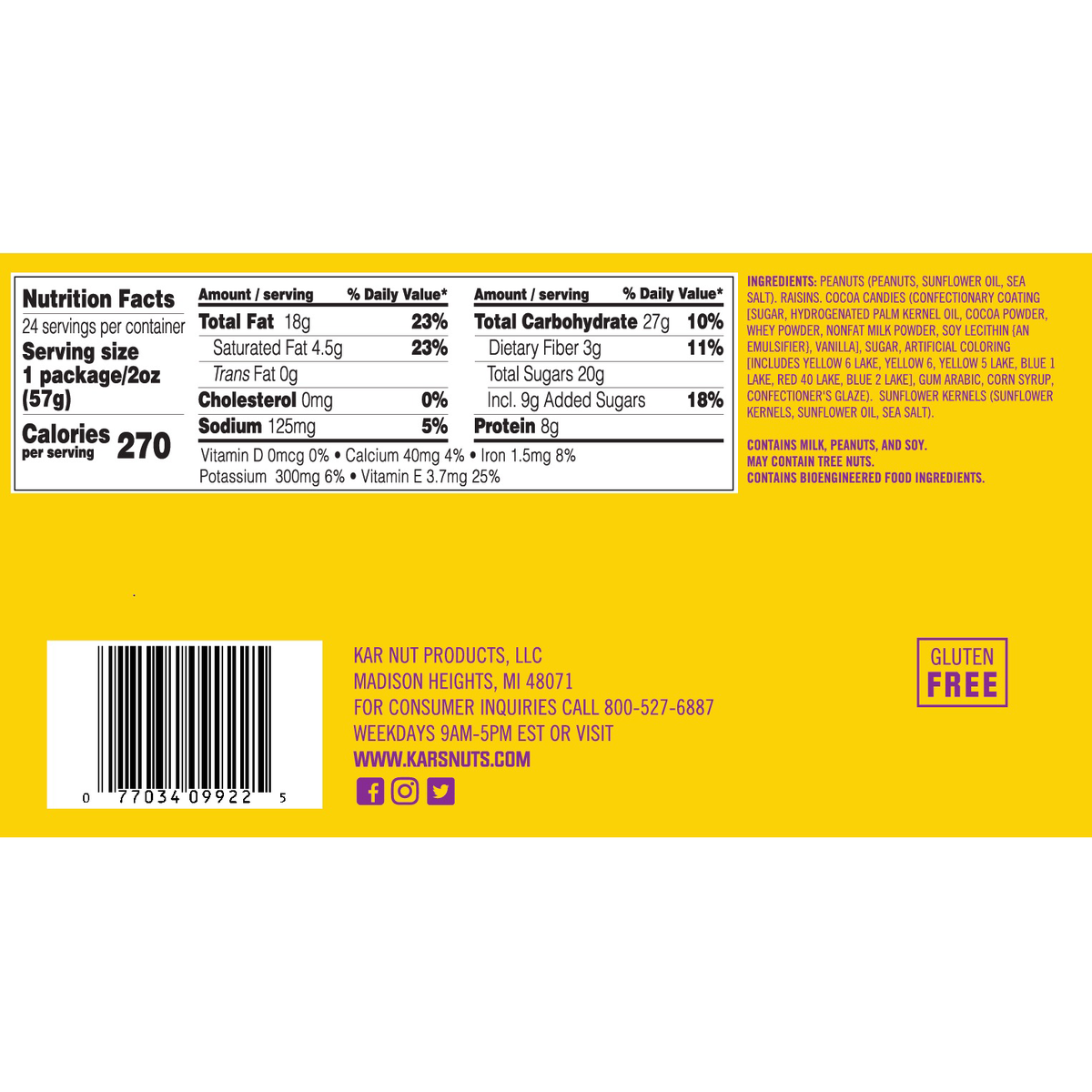 Kar's Trail Mix, Sweet 'N Salty Mix, 2 oz, 24 ct