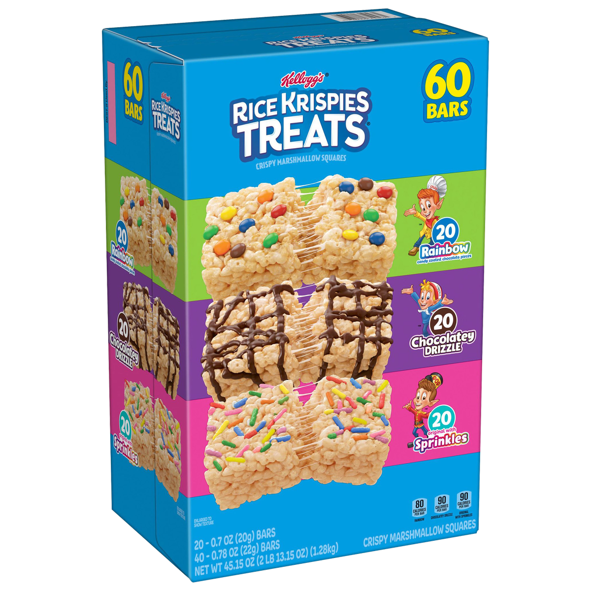 Kellogg's Rice Krispies Treats, Variety Pack, 60 ct