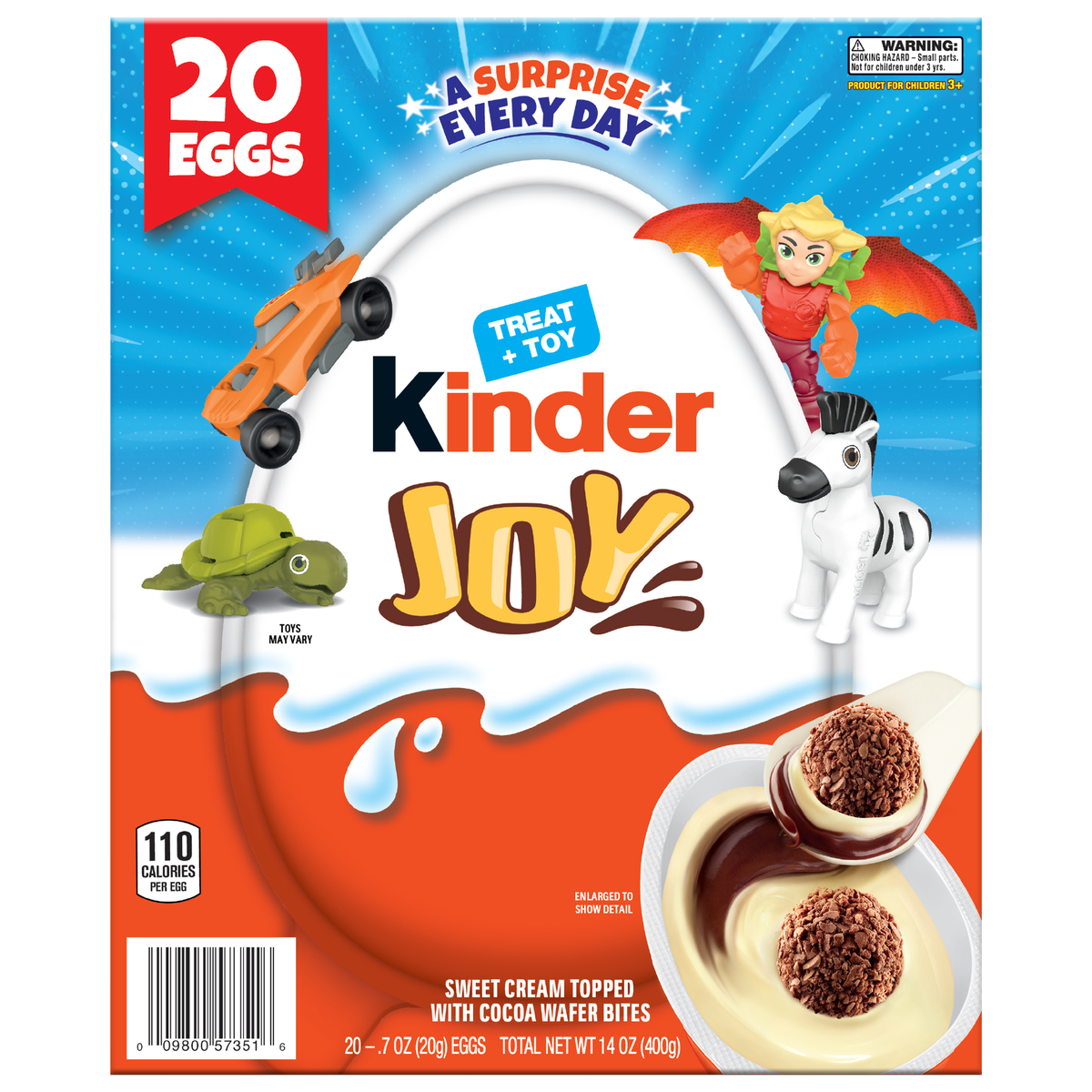 Kinder Joy Eggs, Treat + Toy, 0.7 oz, 20 ct