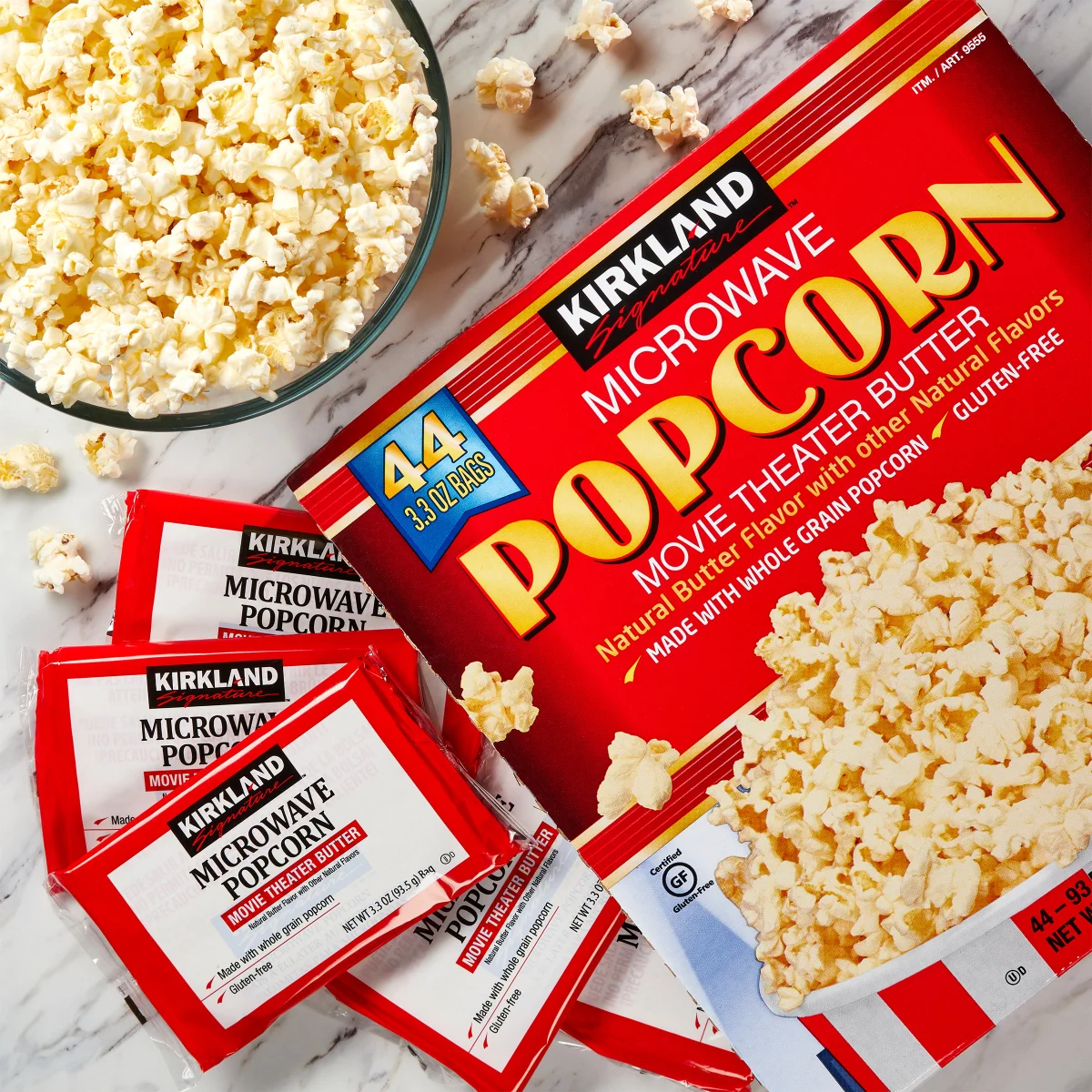 Kirkland Signature Microwave Popcorn, 3.3 oz, 44 ct