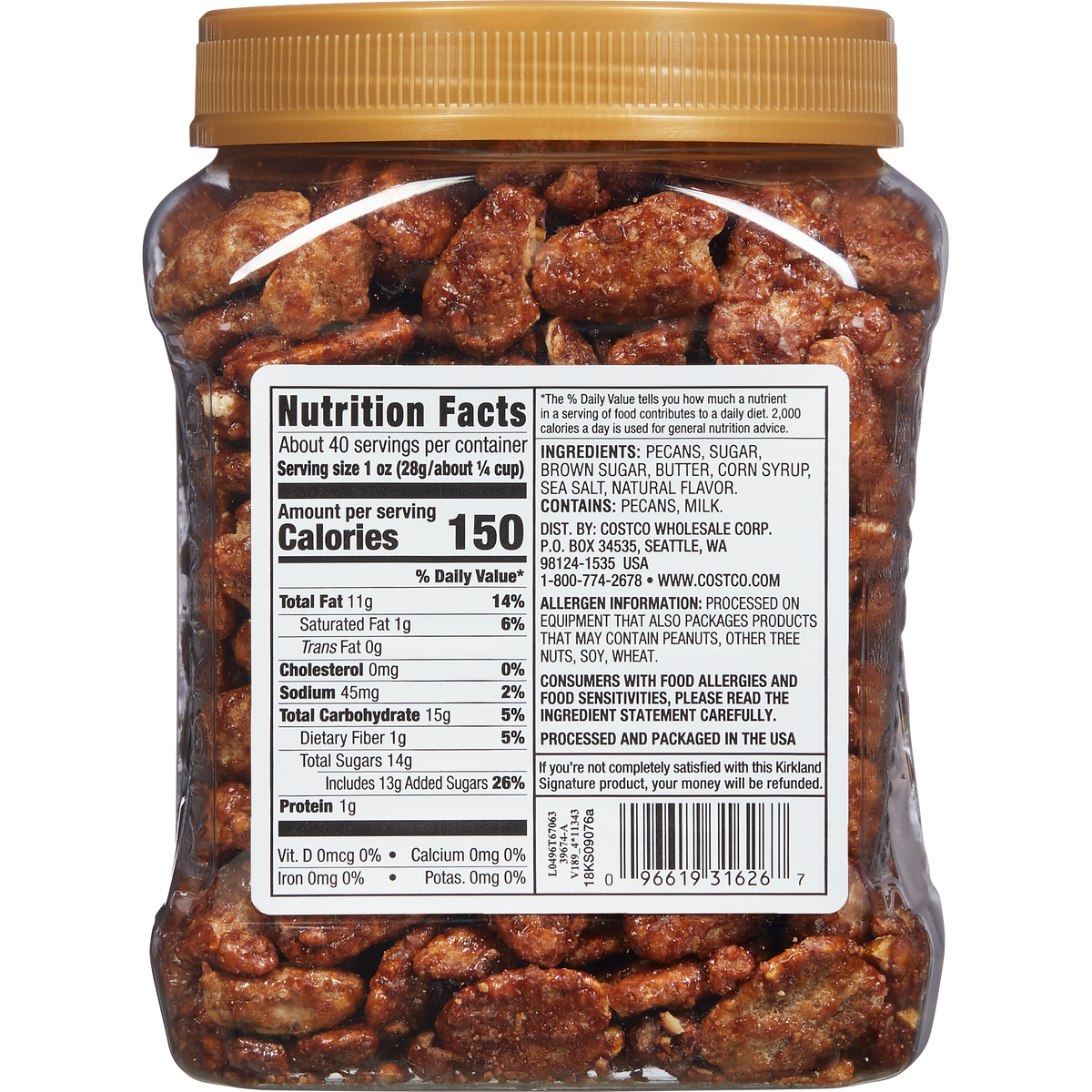 Kirkland Signature Praline Pecans, 40 oz