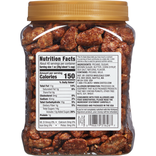 Kirkland Signature Praline Pecans, 40 oz
