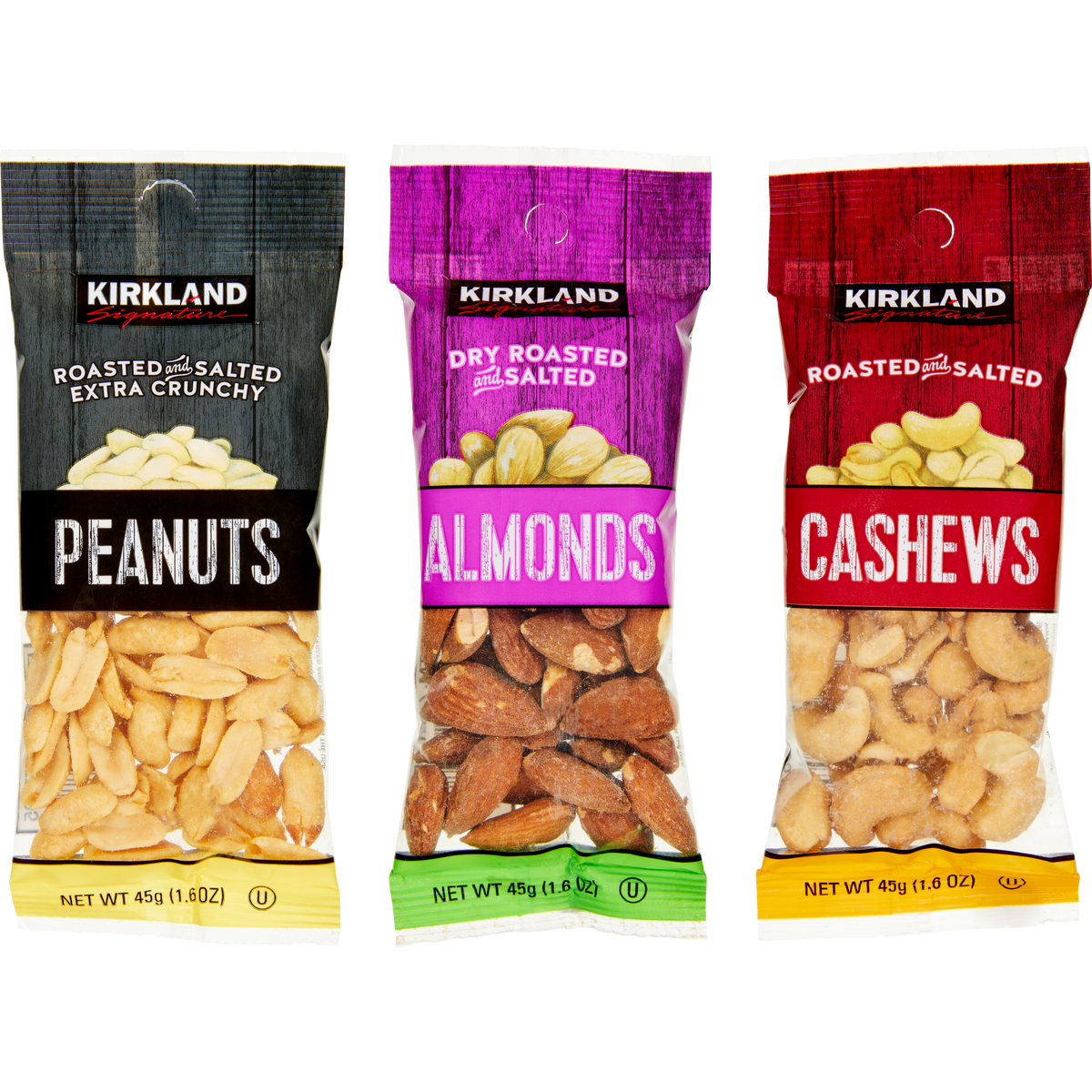 Kirkland Signature Snacking Nuts, Variety Pack, 1.6 oz, 30 ct