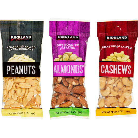 Kirkland Signature Snacking Nuts, Variety Pack, 1.6 oz, 30 ct